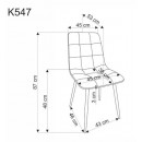 Стул HALMAR K547 черный/черный
